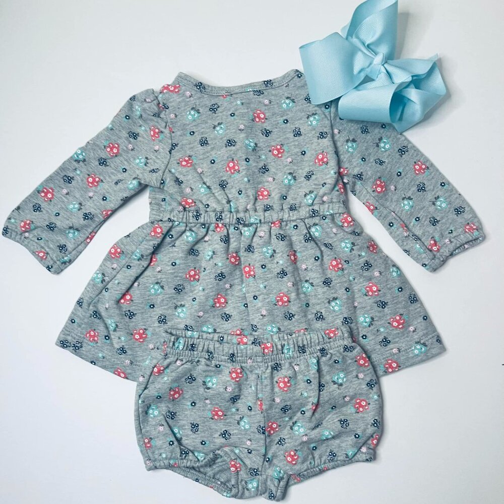 0/3m Baby Girls Winter  Dress w/ Bloomers